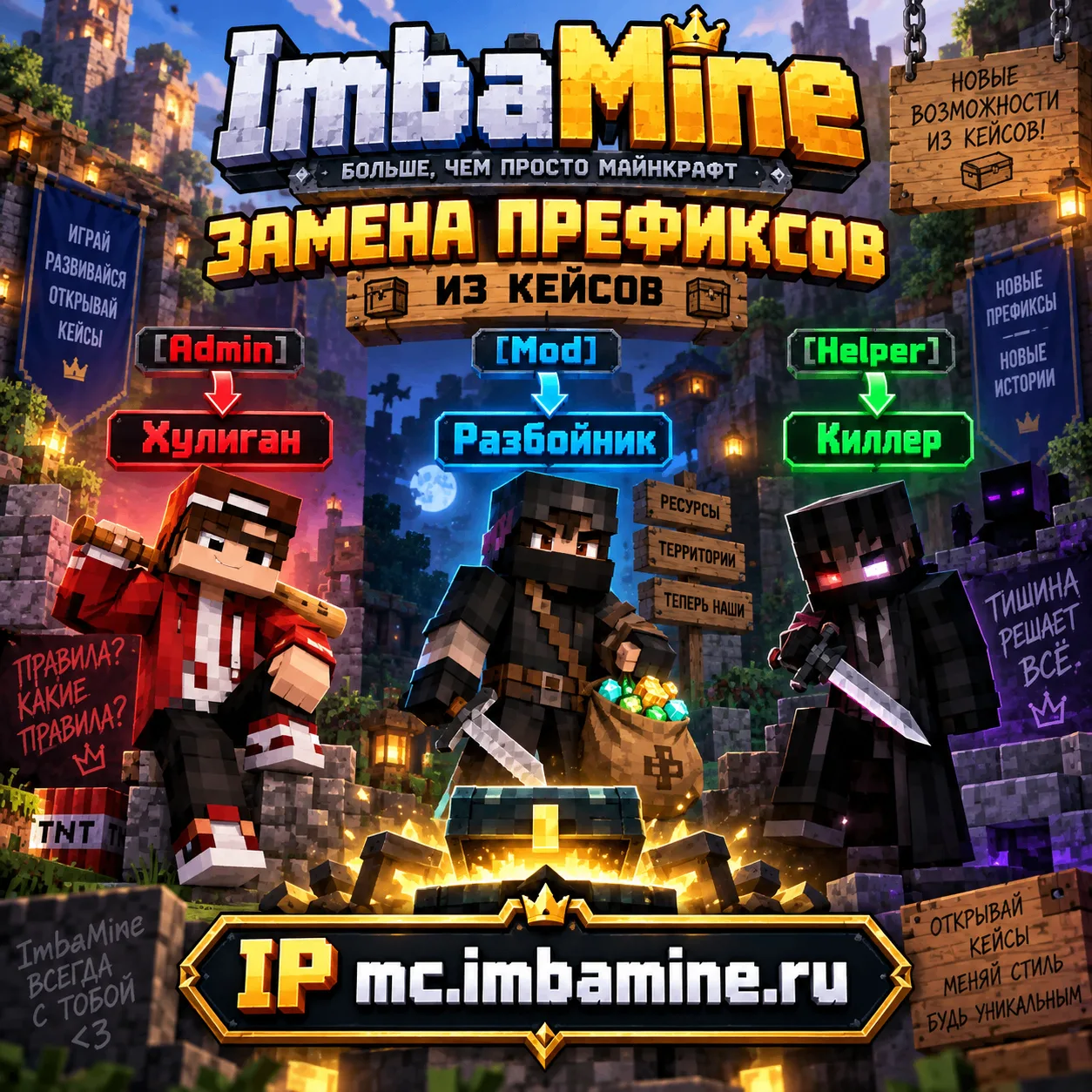 📢 Были заменены префиксы из кейсов.