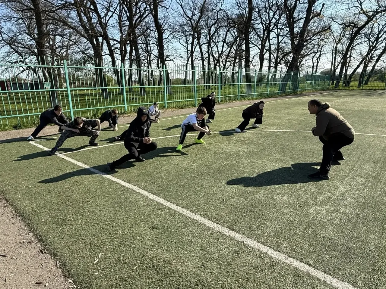 Зарядка на свежем воздухе.