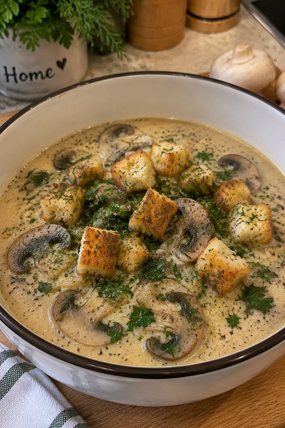 СЛИВОЧНЫЙ ГРИБНОЙ СУП - АРОМАТ НА ВСЮ КУХНЮ
