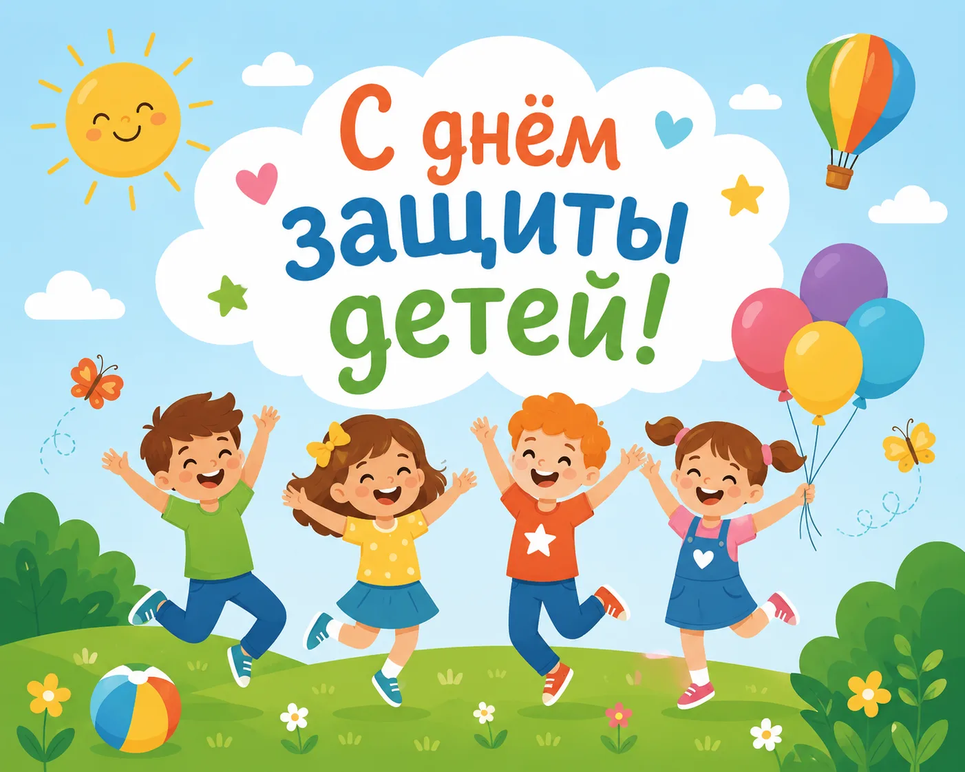 💫 Самое важное в этом мире — детский смех.

С Днём защиты детей! 
Пусть каждый маленький человечек 