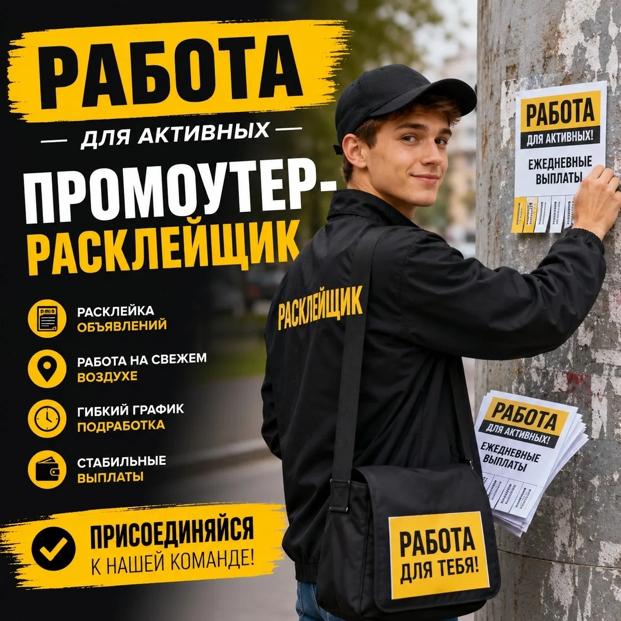 💸 ПРОМОУТЕР-РАСКЛЕЙЩИК | ЗАРАБОТОК БЕЗ ПОТОЛКА
