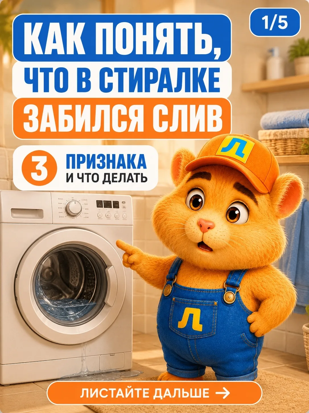 Стиральная машина перестала нормально сливать воду, бельё остаётся мокрым, а в барабане появляется н