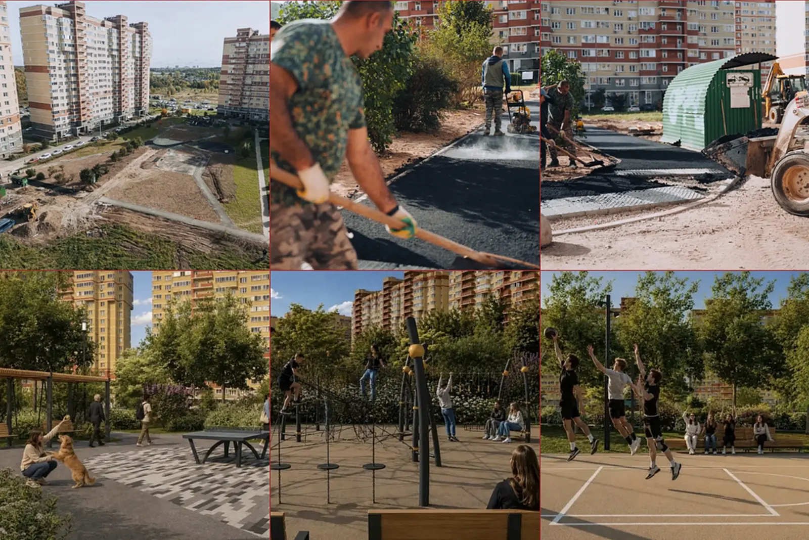 🌳 В Лосино‑Петровском преображается новое общественное пространство на улице Берёзовая...