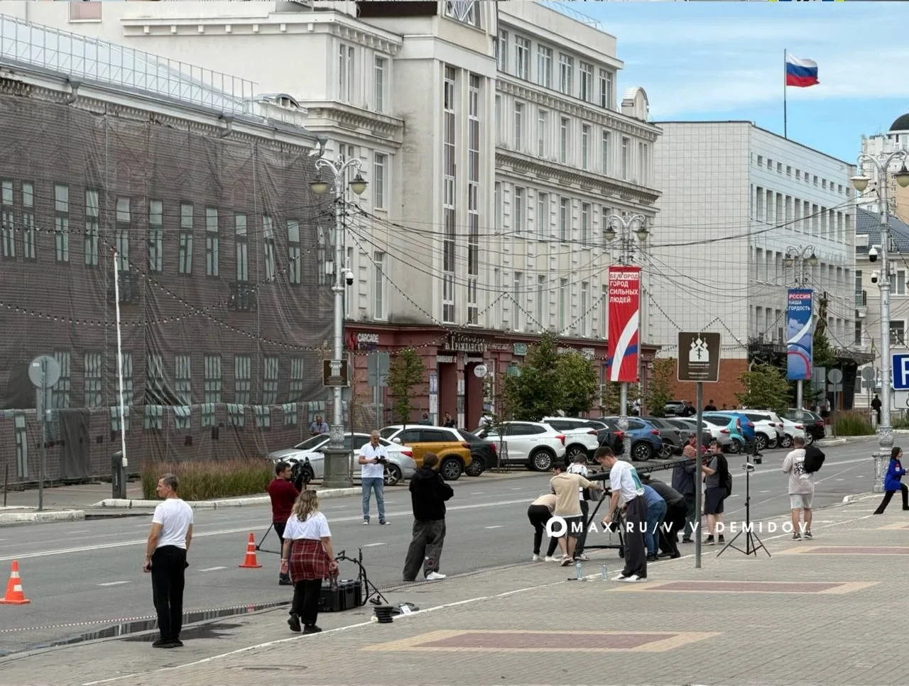 Гражданский проспект перекрыт до 15 часов — в Белгороде снимают кино.