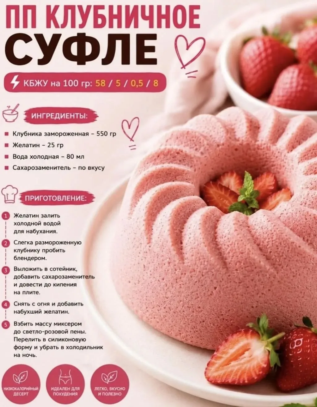 Клубничное суфле