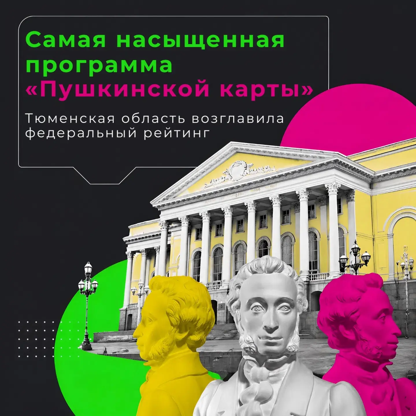 🎭 Тюменская область — лидер федерального рейтинга по насыщенности программы «Пушкинска...