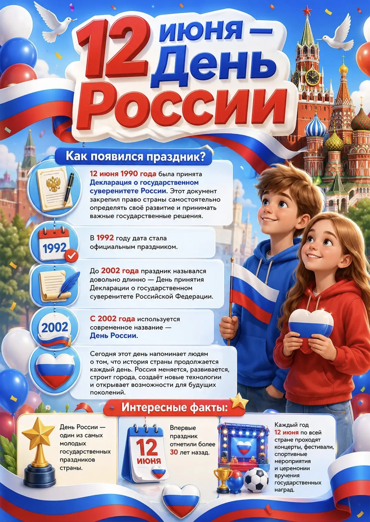 12 июня — День России.               #ДеньРоссии                          #МБОУГлубочанскаяСОШ8