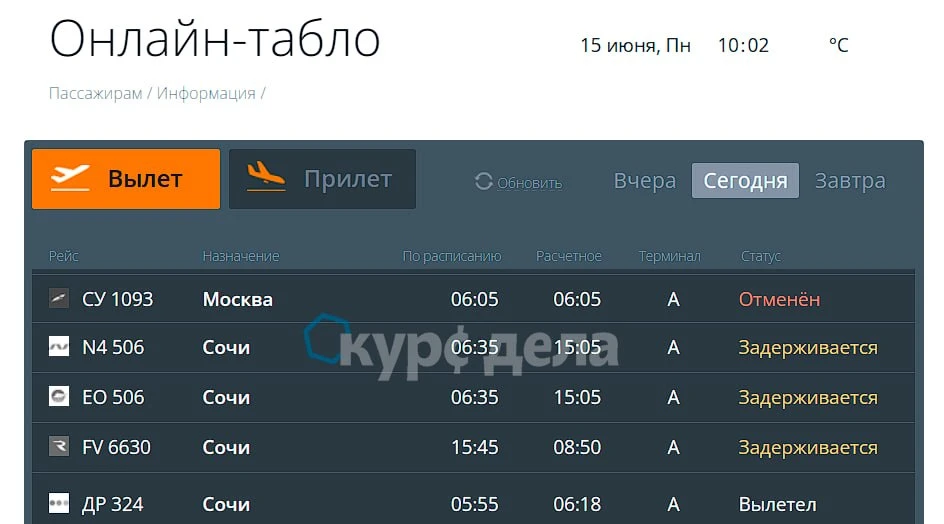 ✈️ В Челябинском аэропорту задерживают и отменяют рейсы

По прилету из графика выбились направления 