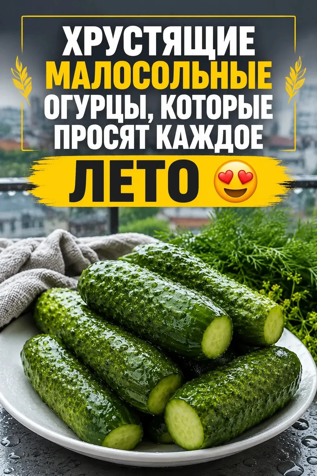 ХРУСТЯЩИЕ МАЛОСОЛЬНЫЕ ОГУРЦЫ В КАСТРЮЛЕ