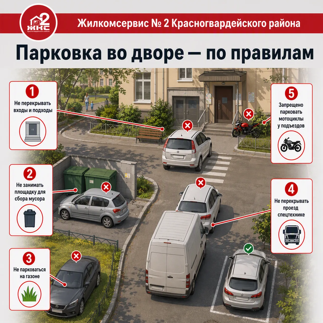 🏙Правила парковки на придомовой территории: что нужно знать.
