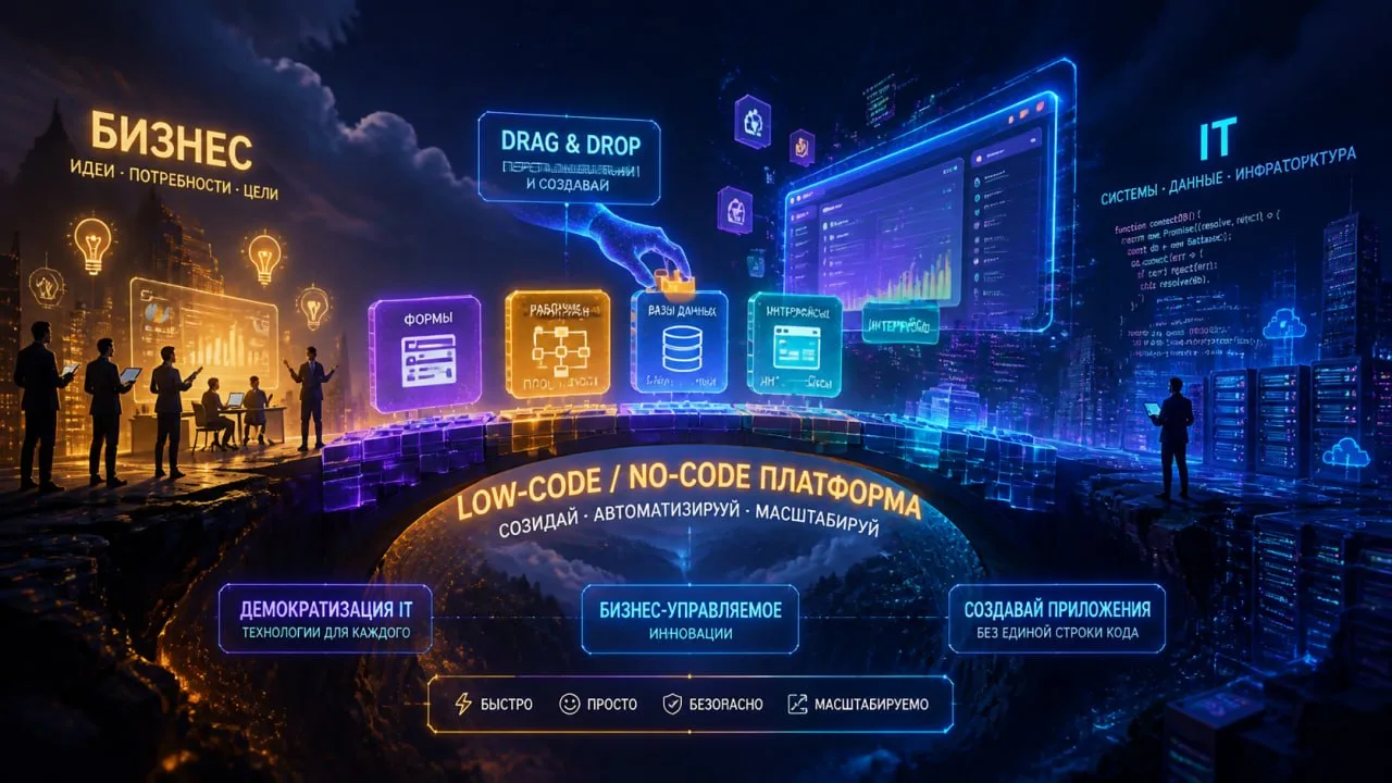 ✅ Low-code, No-code, разработка приложений, цифровизация бизнеса, демократизация IT.