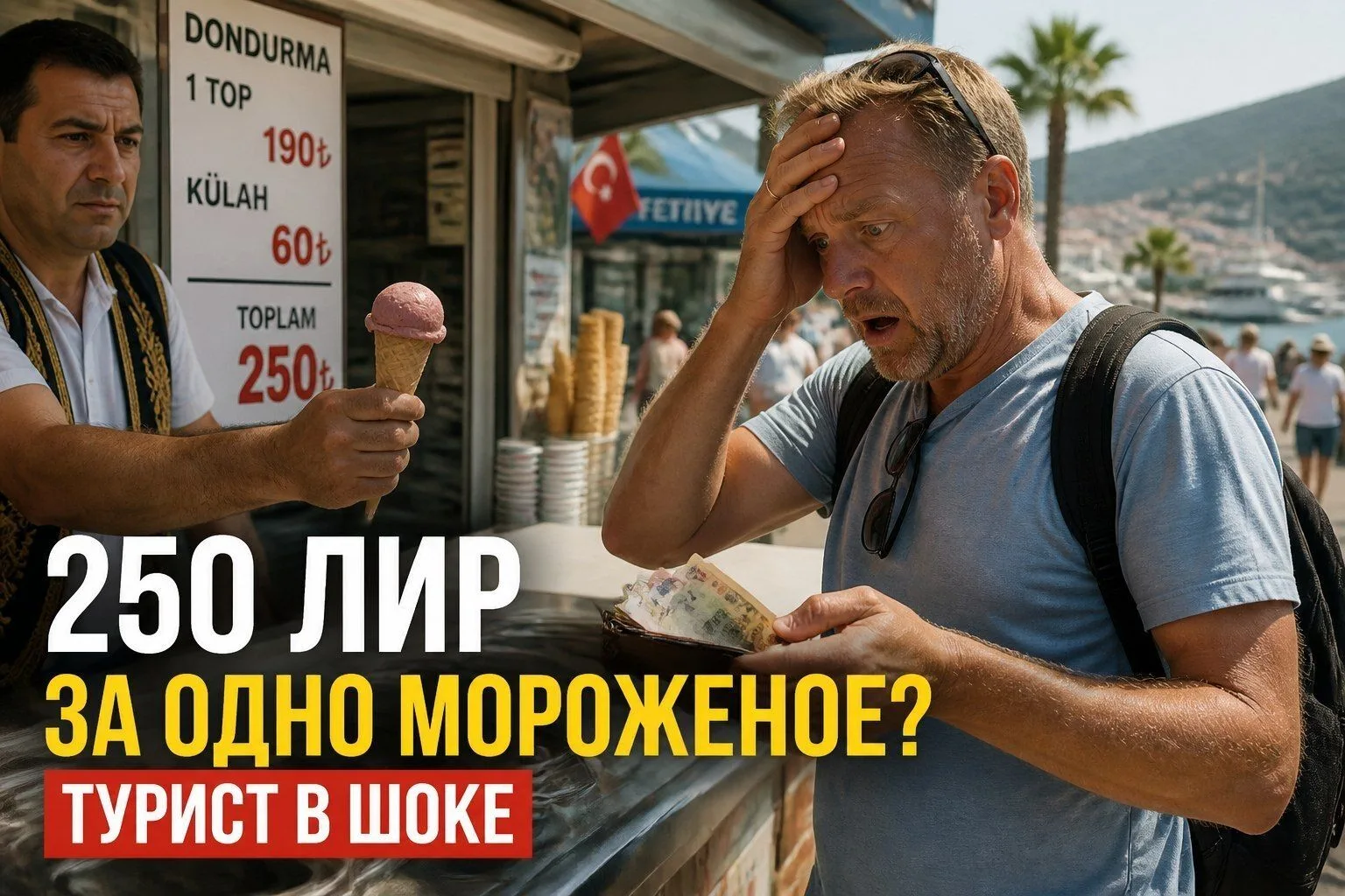 😰 250 лир за одно мороженое: немецкий турист в шоке