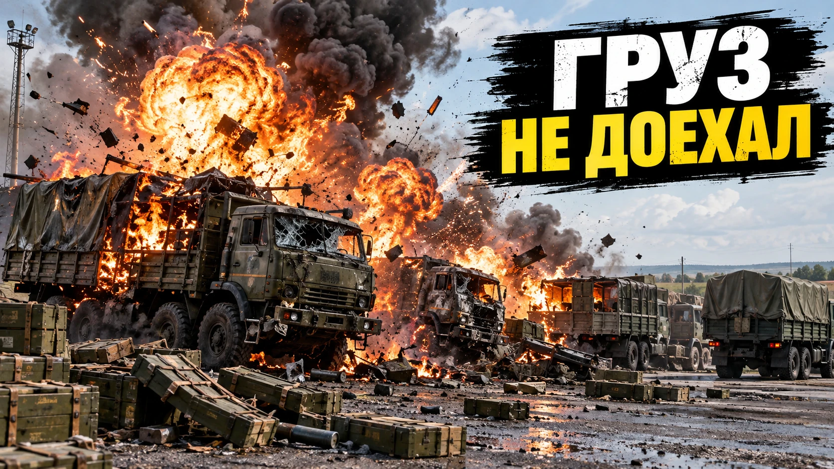 На стоянке в Одесской области уничтожены грузовики с военным грузом