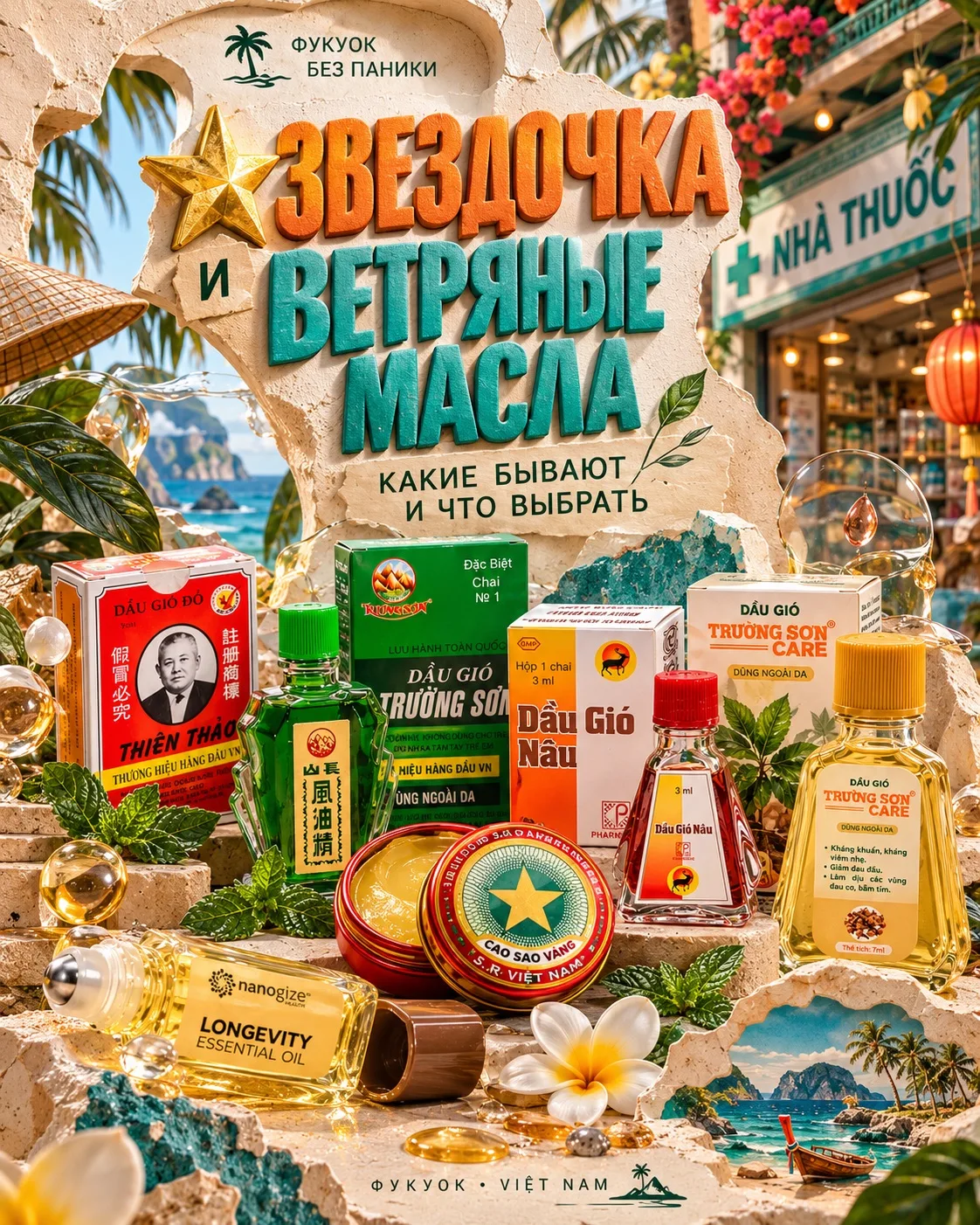 ⭐ «Золотая звезда» и вьетнамские масла: что купить в аптеке Фукуока