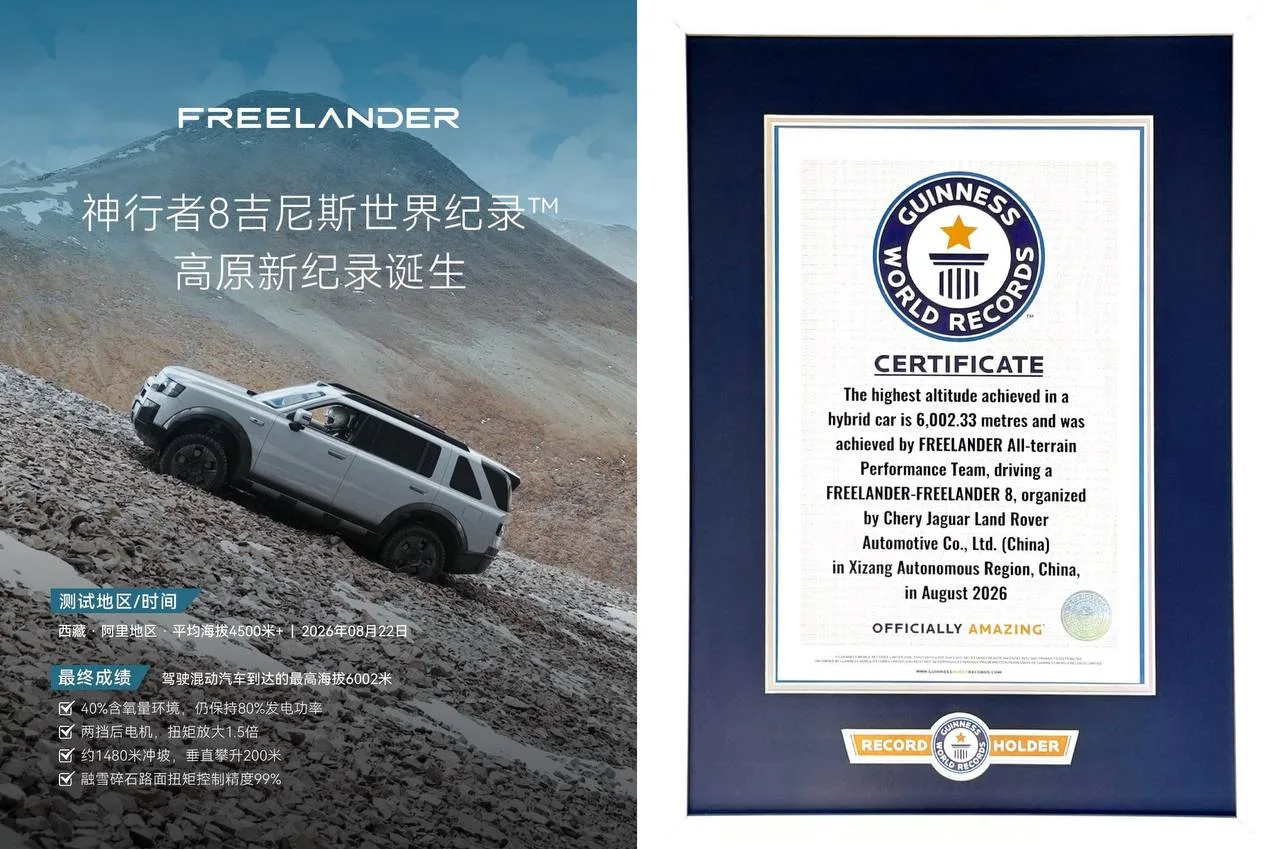 Freelander 8 побил рекорд Guinness