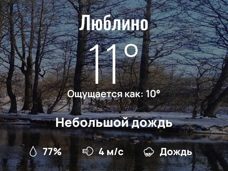 Что с погодой в Люблино?