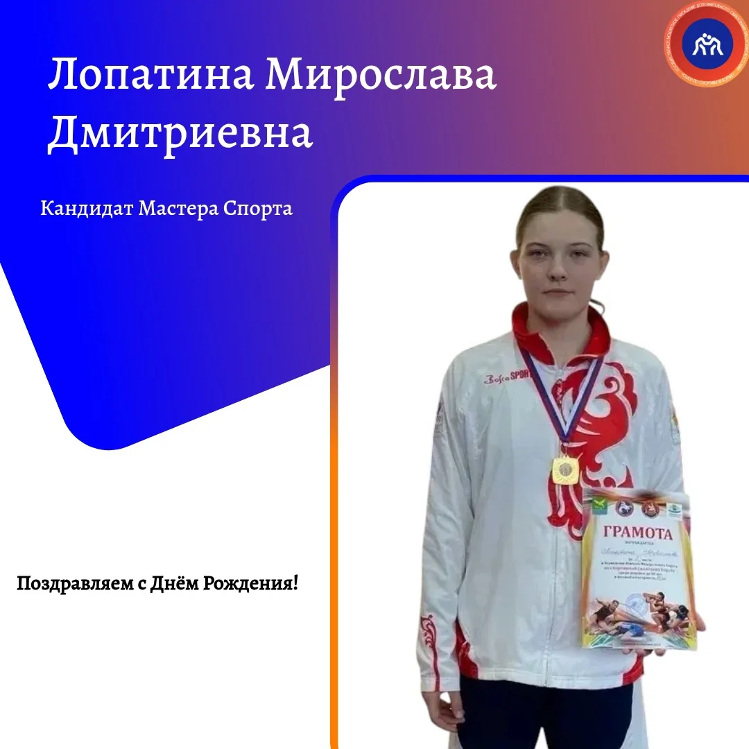 🎉 С Днём Рождения, Мирослава!

🥳 Поздравляем тебя с Днём Рождения! 

💪 Желаем новых побед, спорти