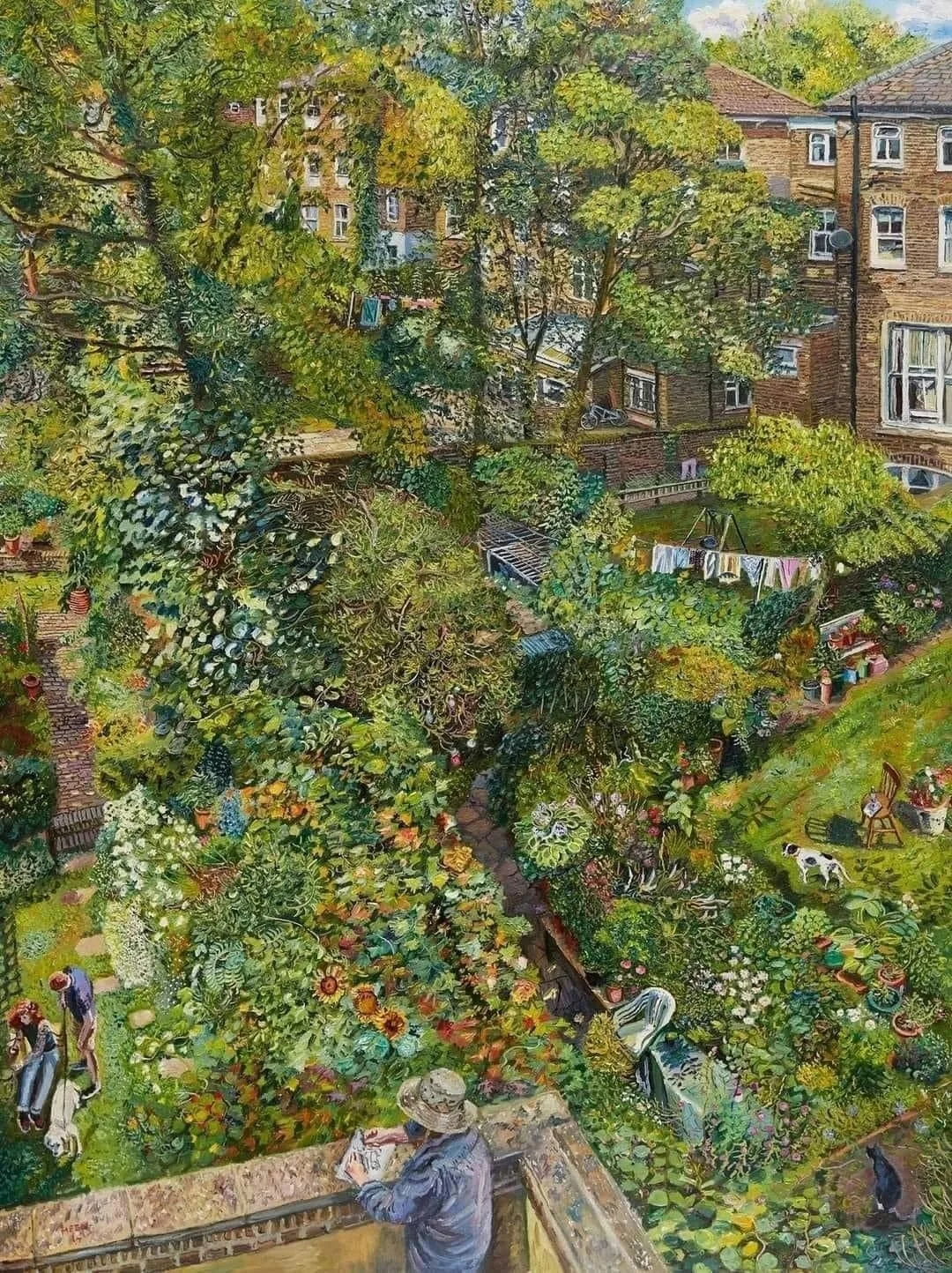 "Автопортрет на фоне летнего сада" (Self-Portrait with a Background of Summer Back Gardens), 2018 г.
