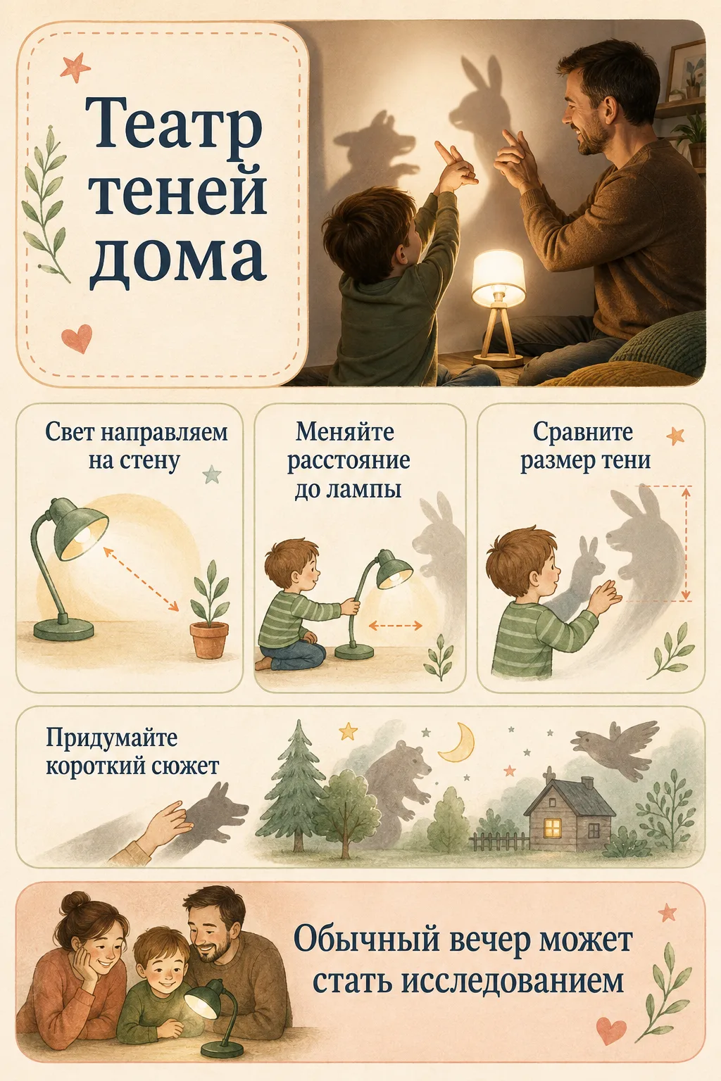 🔦 Театр теней дома