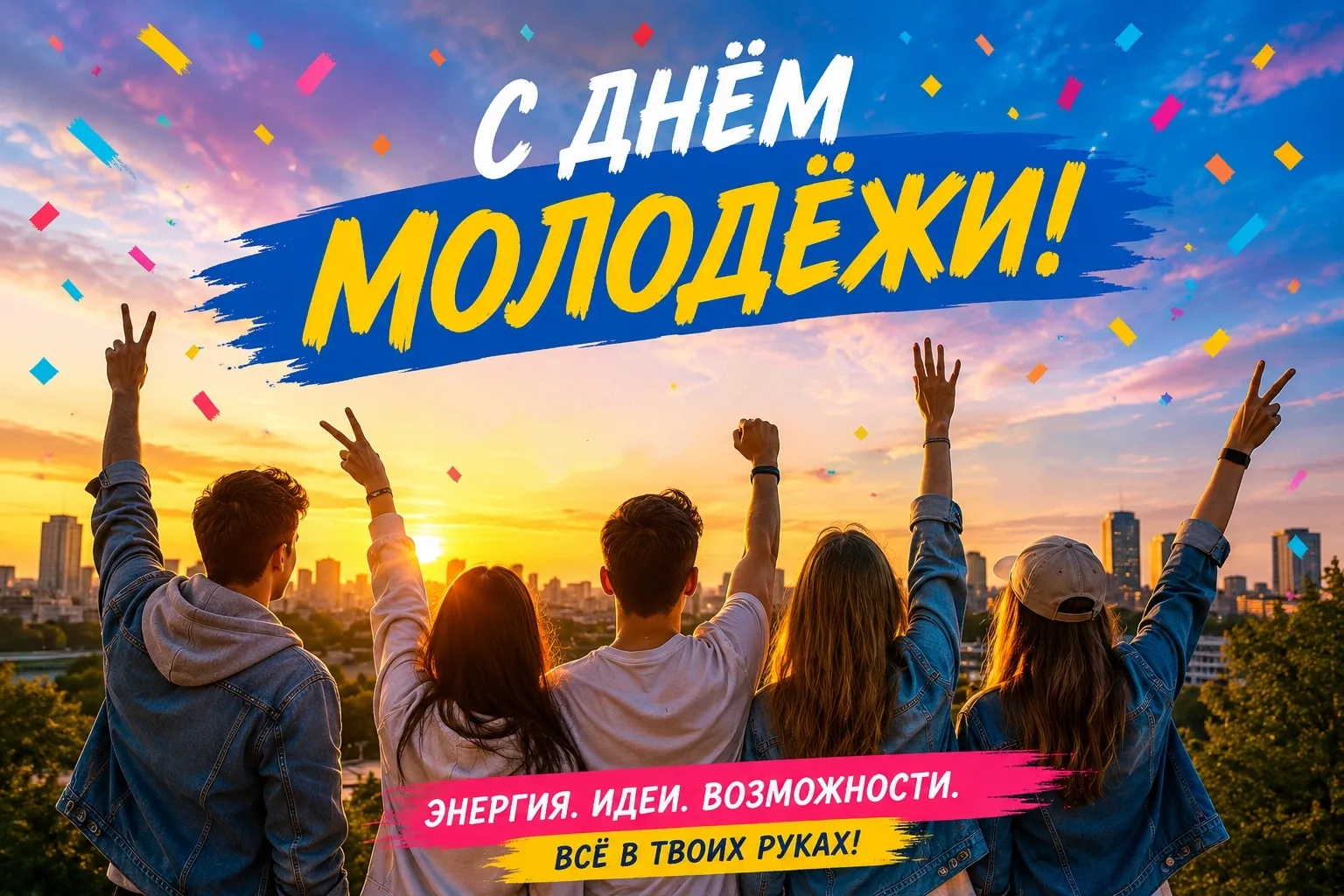 Дорогие друзья, поздравляю вас с Днём молодёжи России!