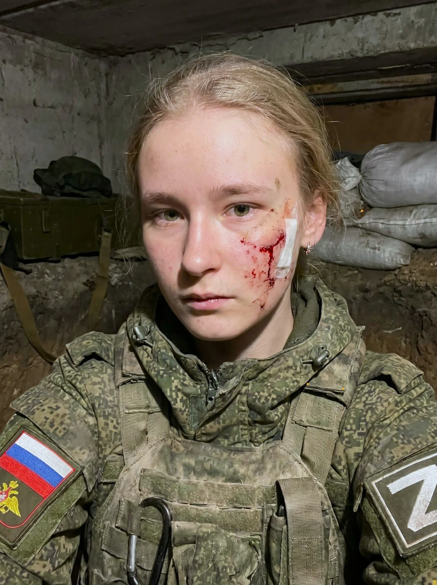 Прилетело рядом. Осколок прошёл по щеке. Жива. Это главное 🙏 Всем мира, победа за нами