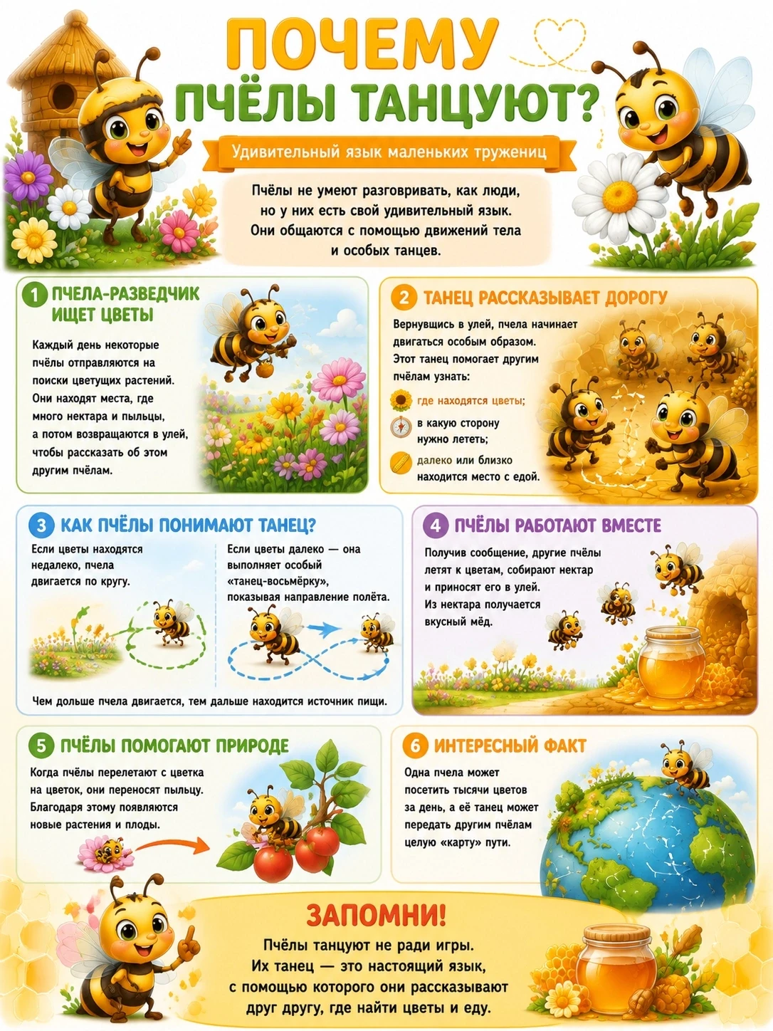 🐝 Почему пчёлы танцуют?