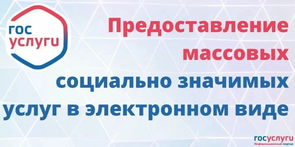 ❗️Получение массовых социально значимых услуг в электронном формате через Единый портал государствен
