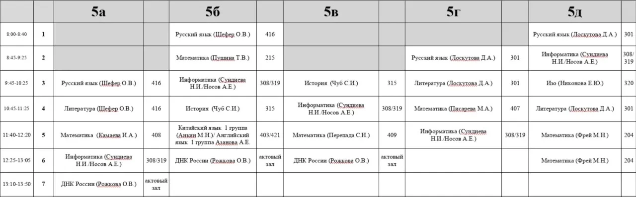 Расписание на СРЕДУ ‼️