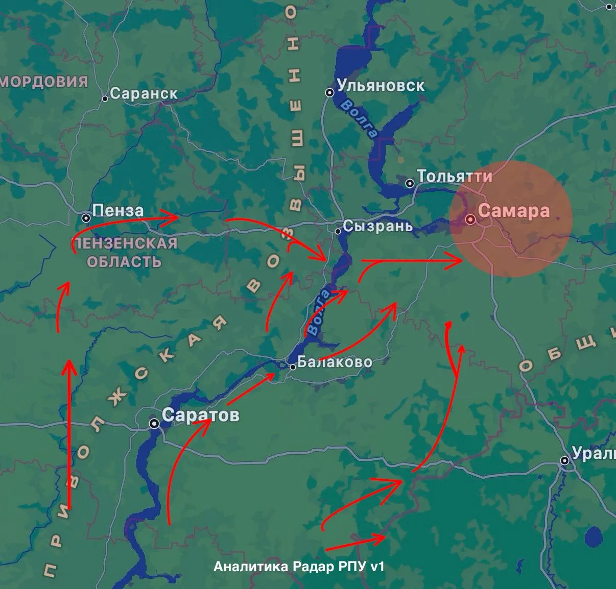 ❗️Аналитика полетов и атаки БПЛА на Самарскую область 2.10