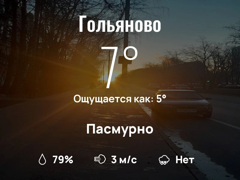 Что с погодой в Гольяново?
