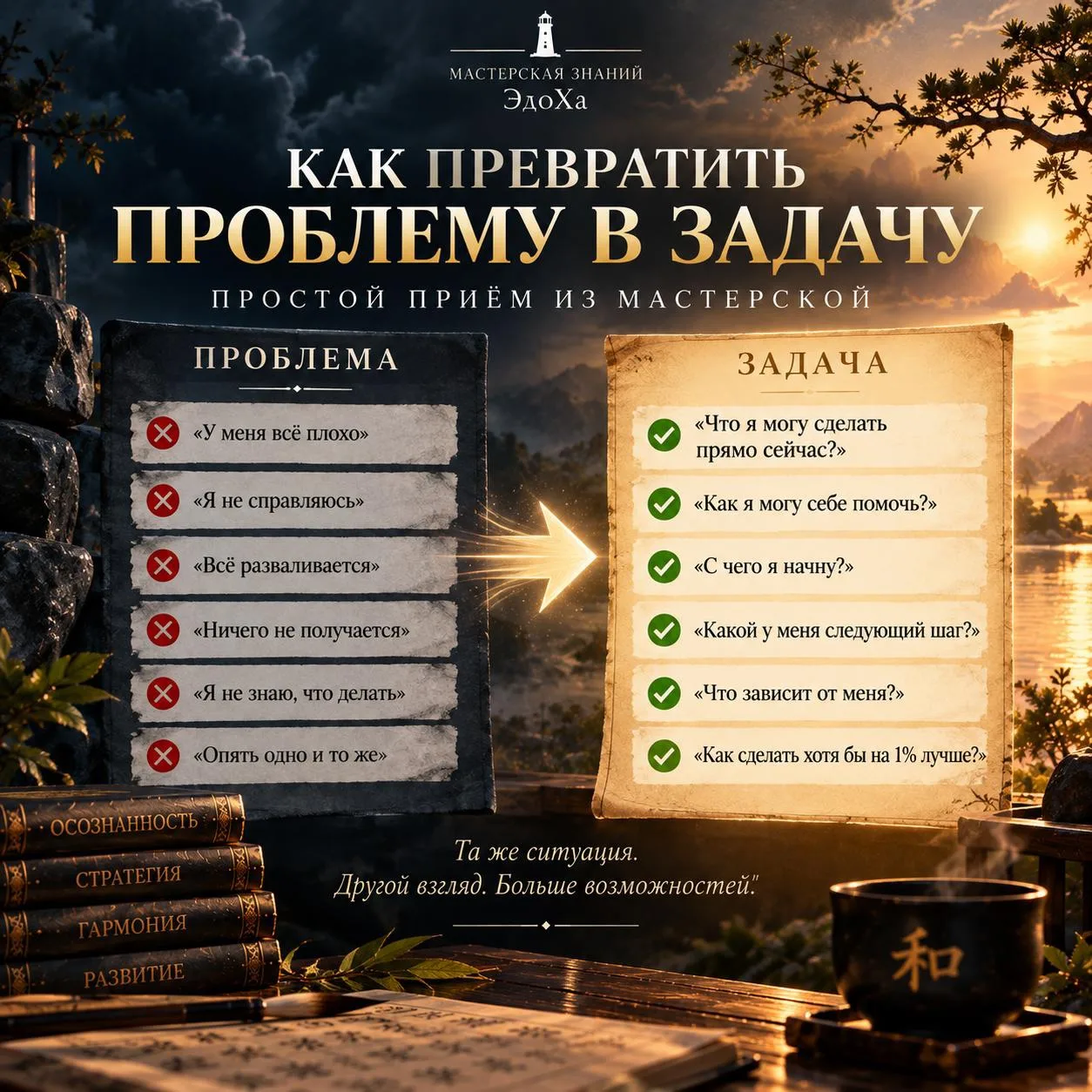 Как превратить проблему в задачу: простой приём из Мастерской ЭдоХа