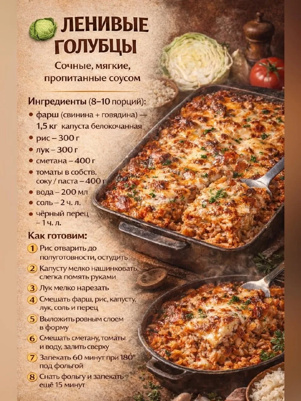🥬Очень ленивые голубцы🥬