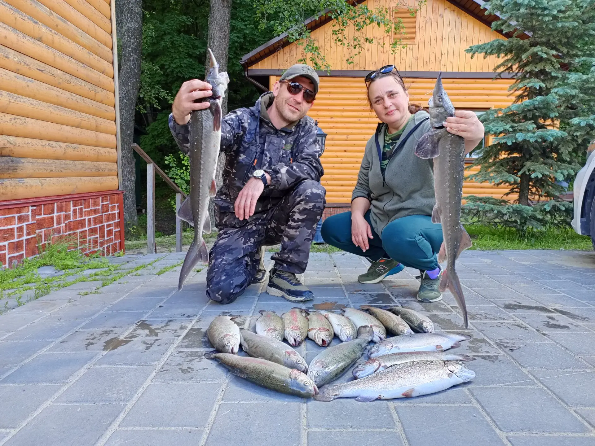 Снова осетры , куча форели 🐟🐠 Пахнет рекордными уловами . Отличный рыболовный выход ,...