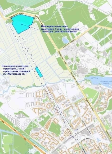 В Петербурге начали готовить площадку для станции метро «Магистраль 31».