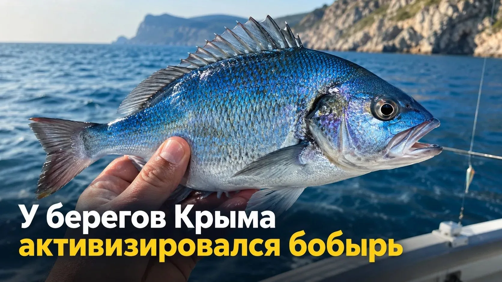 С остыванием воды у берегов Крыма активизировался синий окунь — смарида, спикара или, к...