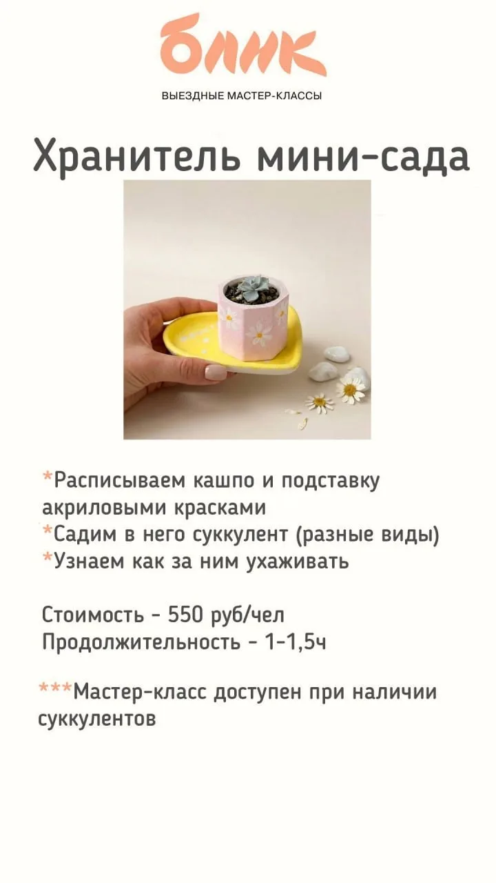 Творчество, которое оживает: новый МК «Хранитель мини-сада»! 🌿✨