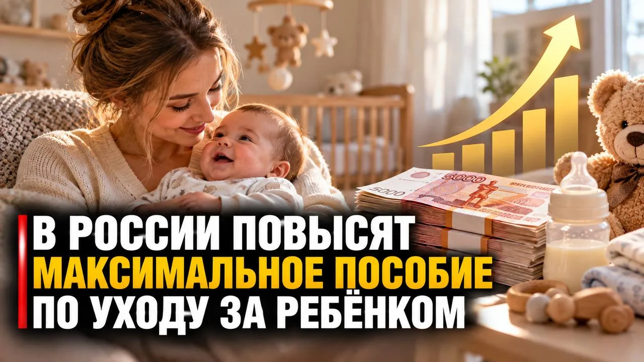 🇷🇺 В России повысят максимальное пособие по уходу за ребёнком