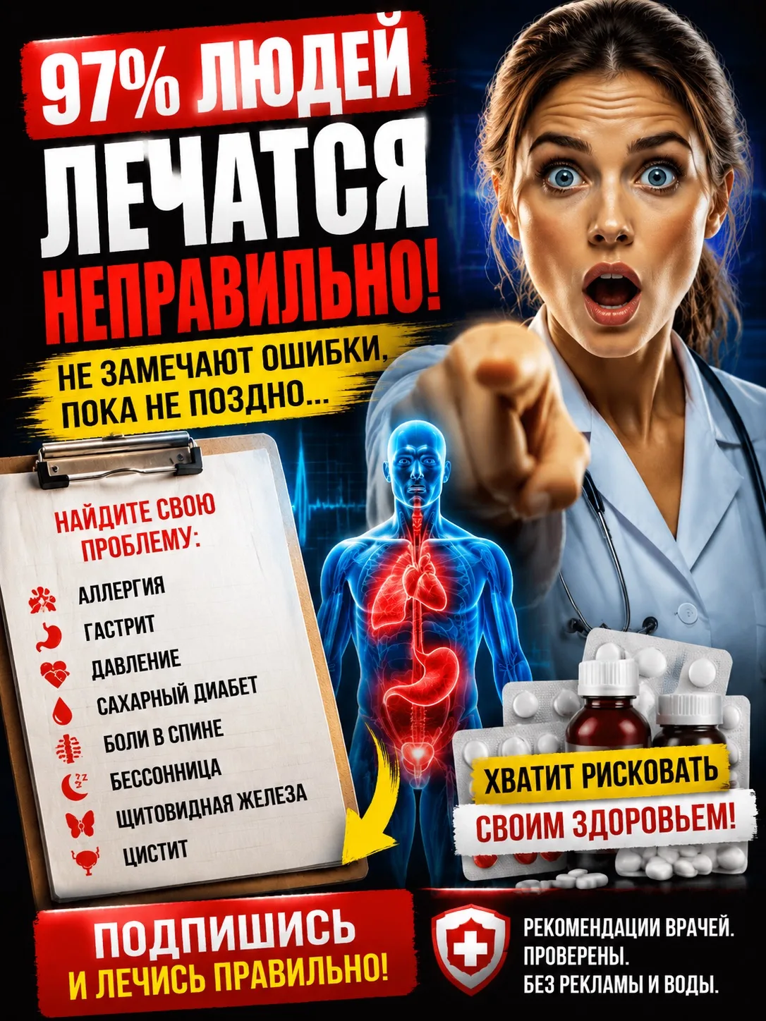 🚨 97% людей лечатся неправильно