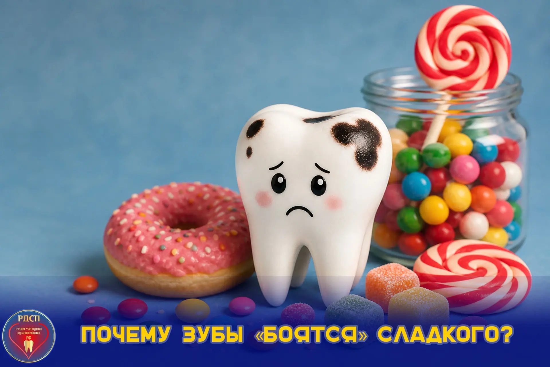 Почему зубы «боятся» сладкого? 🍬🦷

На самом деле, дело не в самом сахаре. Проблема — в бактериях, 