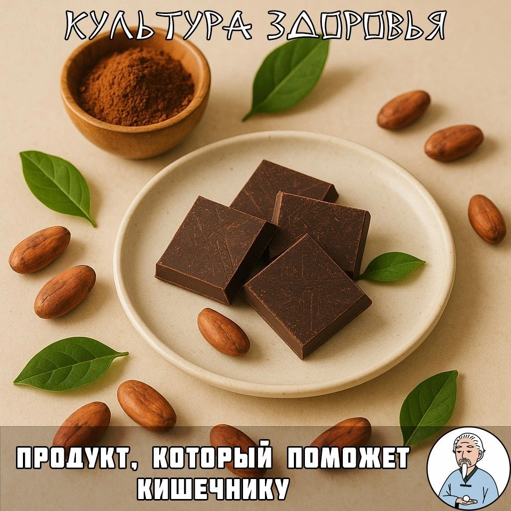 🍫 Продукт, который поможет кишечнику — это тёмный шоколад