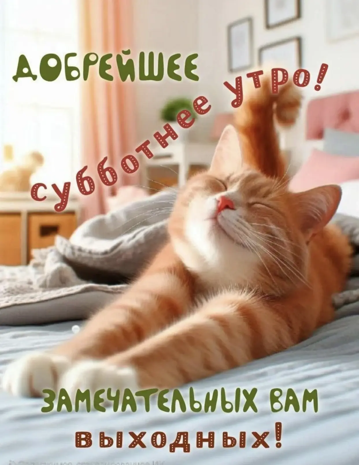 Доброе субботнее утро! ☀️