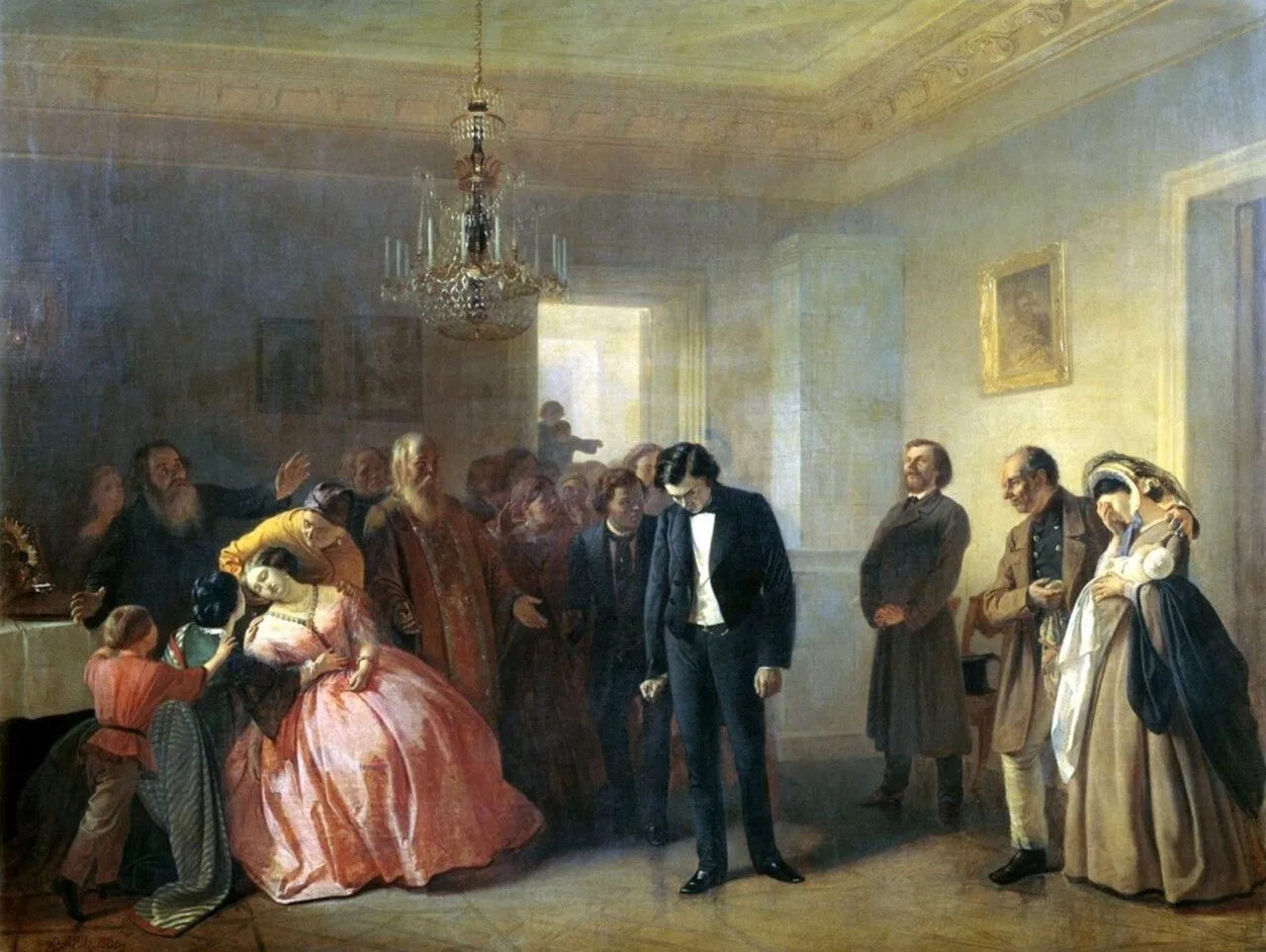 Прерванное обручение, 1860, 116x150