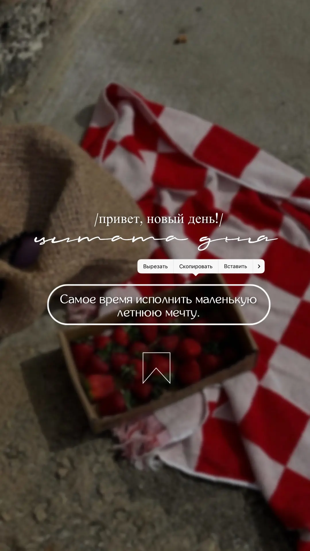 ✨🍓цитата дня - сторис на новый день

ваши реакции = СПАСИБО❤️

#готовыесторис #контент
#цитатадня #
