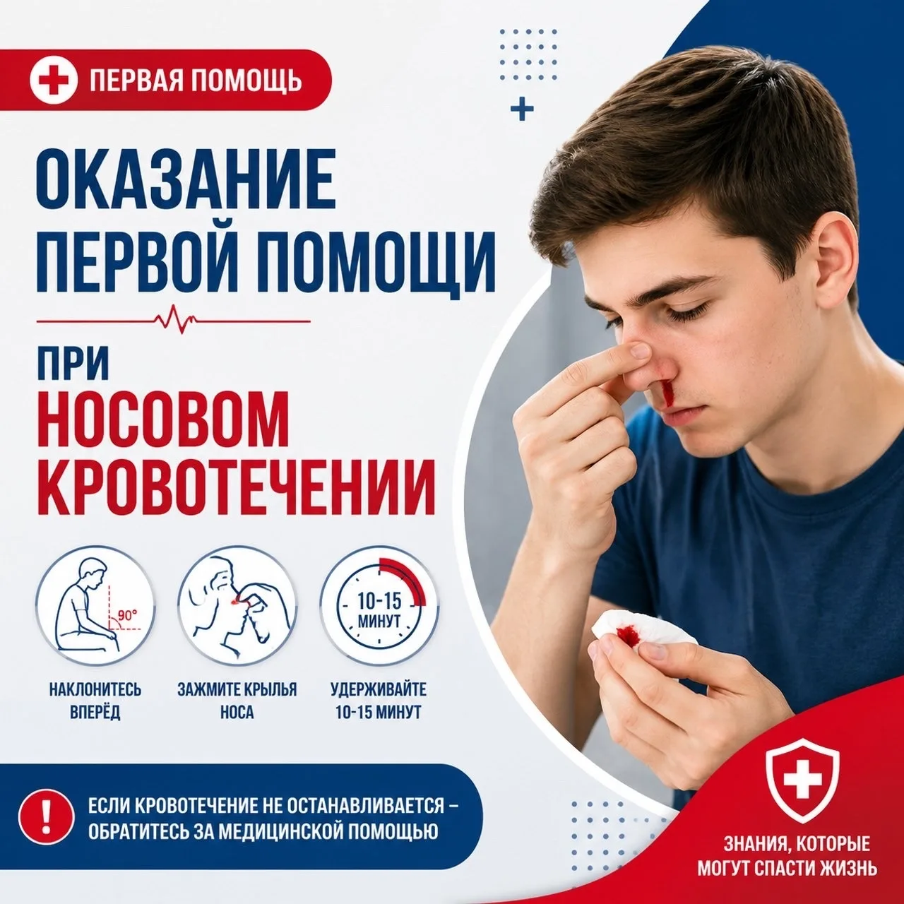 Оказание первой помощи при носовом кровотечении
