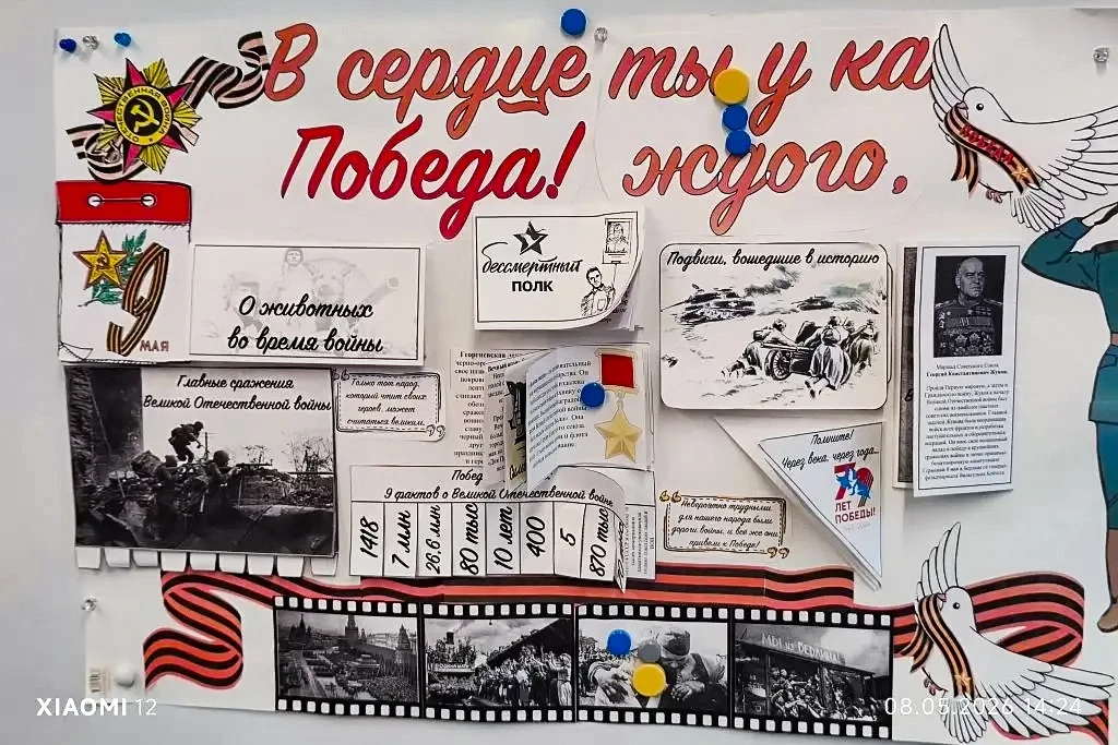 ⭐️ В преддверии 9 Мая в нашей школе прошли памятные мероприятия, посвящённые Дню Победы  Во всех кла
