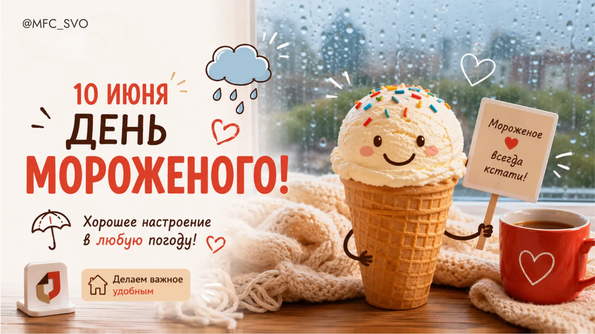 🌧️ За окном сегодня совсем не июньская классика: пасмурно, дождь и желание укутаться в плед.

Но ес
