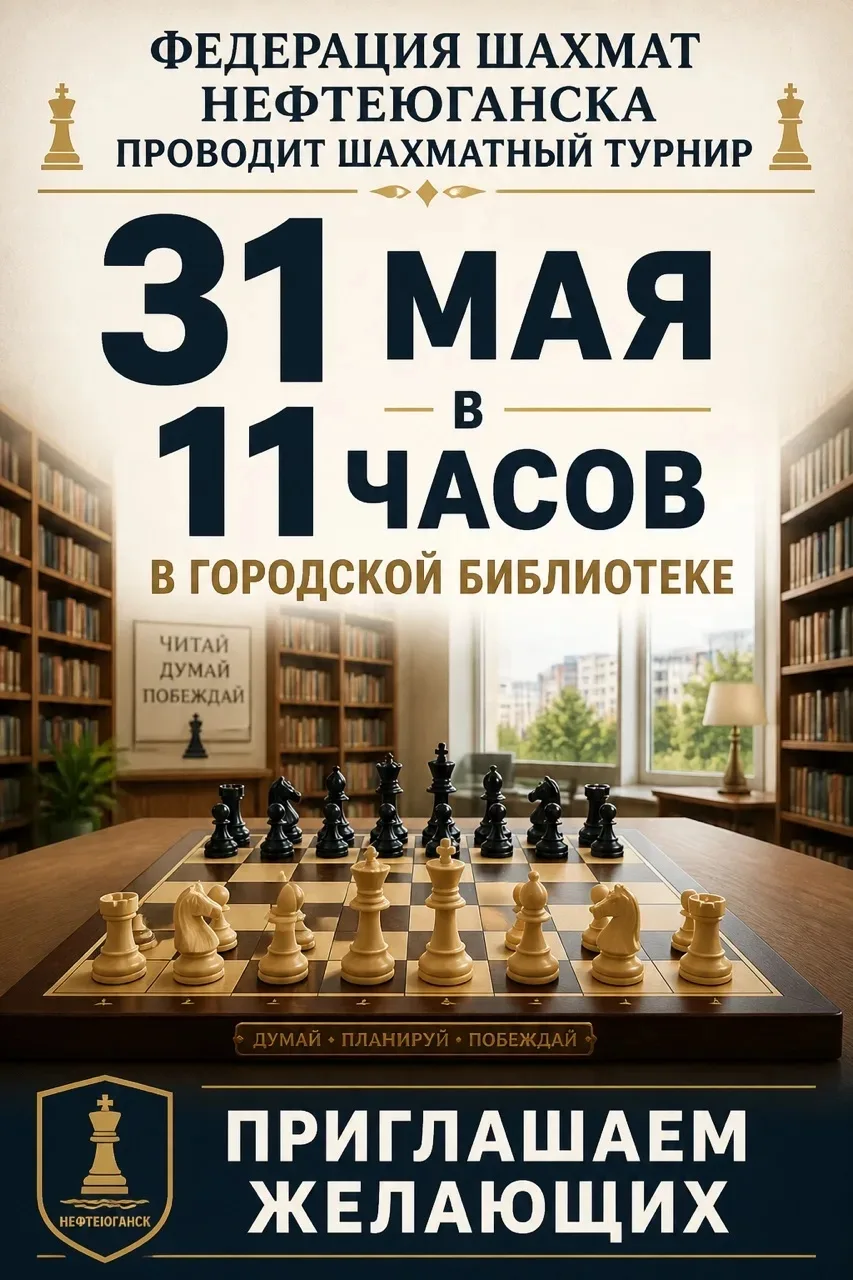 ♟️Шахматный турнир в Нефтеюганске♟️