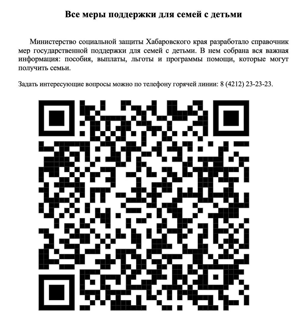 Все меры поддержки для семей с детьми!

Министерство социальной защиты Хабаровского края разработало