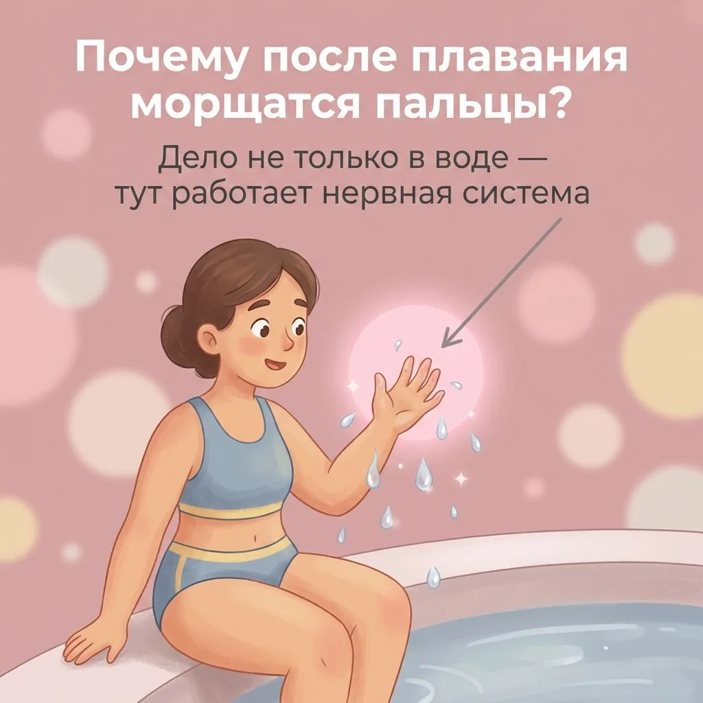 🖐️ Почему после плавания кожа на пальцах морщится?