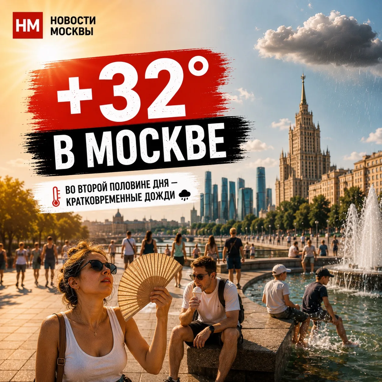🌡 В Москву и Подмосковье пришла настоящая жара

Сегодня воздух в Подмосковье прогреется до +33 °C, 